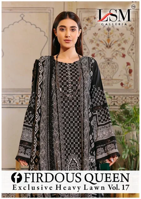 Firdous Queen Vol 17 By Lsm Online Lawn Cotton Dress Material Wholesale